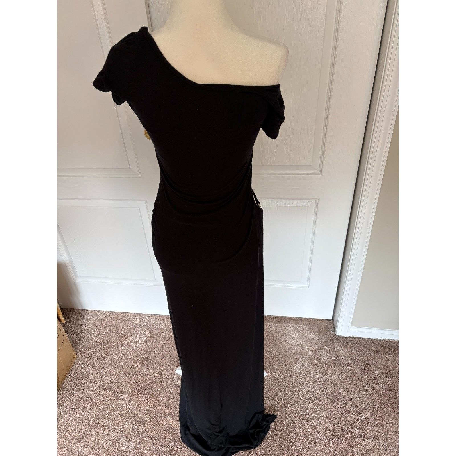 Sid Neigum Black Side Cutout Off Shoulder Dress Large — image 5 of 8